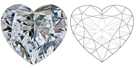 ZKZ 공상적 CVD 실험실 그로운은 1.64 CT 하아트형 VS2를 디아몬드스