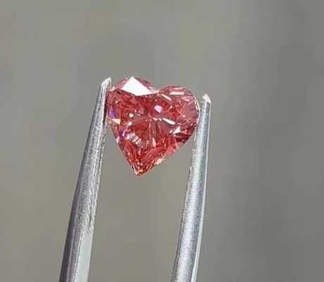 1.15 ct 종합적 CVD 핑크 하트 다이아몬드 브릴리언트 커트 인공 실험실 그로운