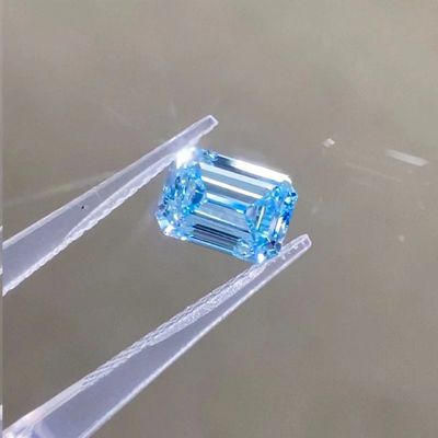 ZKZ 다이아몬드 10 모스 블루 에메랄드 절단 실험실 자란 CVD 다이아몬드 1-1.6ct