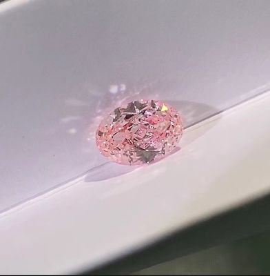 타원형 실험실 자란 체리 분홍 다이아몬드 2.1ct-3.0ct IGI 인증