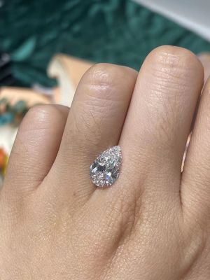 다중 사이즈 CVD 실험실 성장 다이아몬드 1.58 ct 배는 백색 재배를 형성했습니다