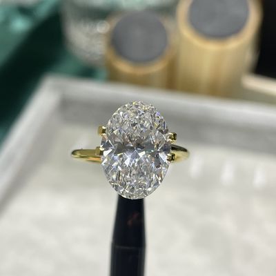 5ct 크기가 크다 실험실에서 자란 CVD 다이아몬드 타원형 화려한 절단 IGI 인증