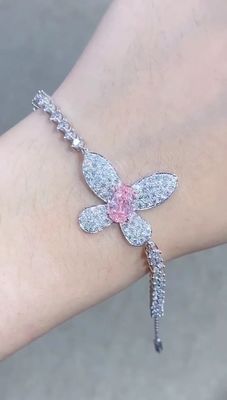 용이한 합성 다이아몬드 팔찌 나비 제품 보석 생산 귀걸이 목걸이