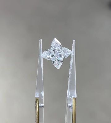 실험실에서 만든 다이아몬드 CVD IGI 인증 합성 다이아몬드 4 잎 삼겹살 반지 목걸이