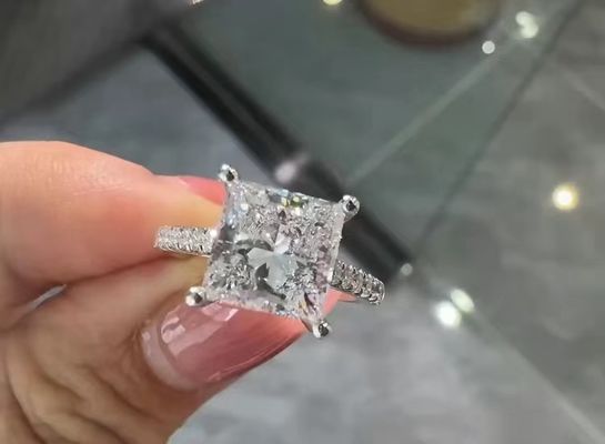 실험실에서 만든 다이아몬드 보석 공주 연구실에서 자란 다이아몬드 보석 다이아몬드 반지 스터드 귀걸이