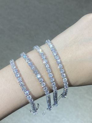 합성 실험실에서 자란 다이아몬드 팔찌 주문 조예품 테니스 팔찌