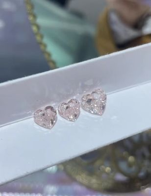 심장 핑크 다이아몬드 연구소에서 재배 된 다이아몬드 목걸이 반지 Pendant