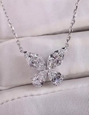 버터플라이 랩에서 만든 다이아몬드 Pendant 목걸이 Lab 다이아몬드 보석 설정 Pendant